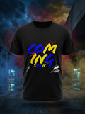 Coming Soon Graphic Printed Black Tshirt