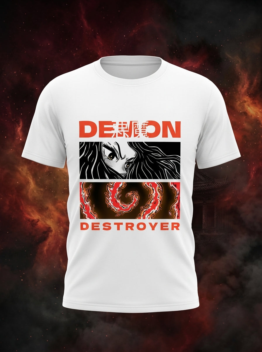 Demon Destroyer White Tee