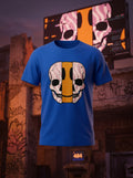 Dis Skull Graphic Printed Blue Tshirt