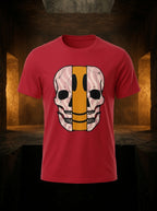 Dis Skull Graphic Printed Red Tshirt