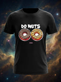 Do (Two) Nuts - Quirky Graphic T-Shirt Black Color