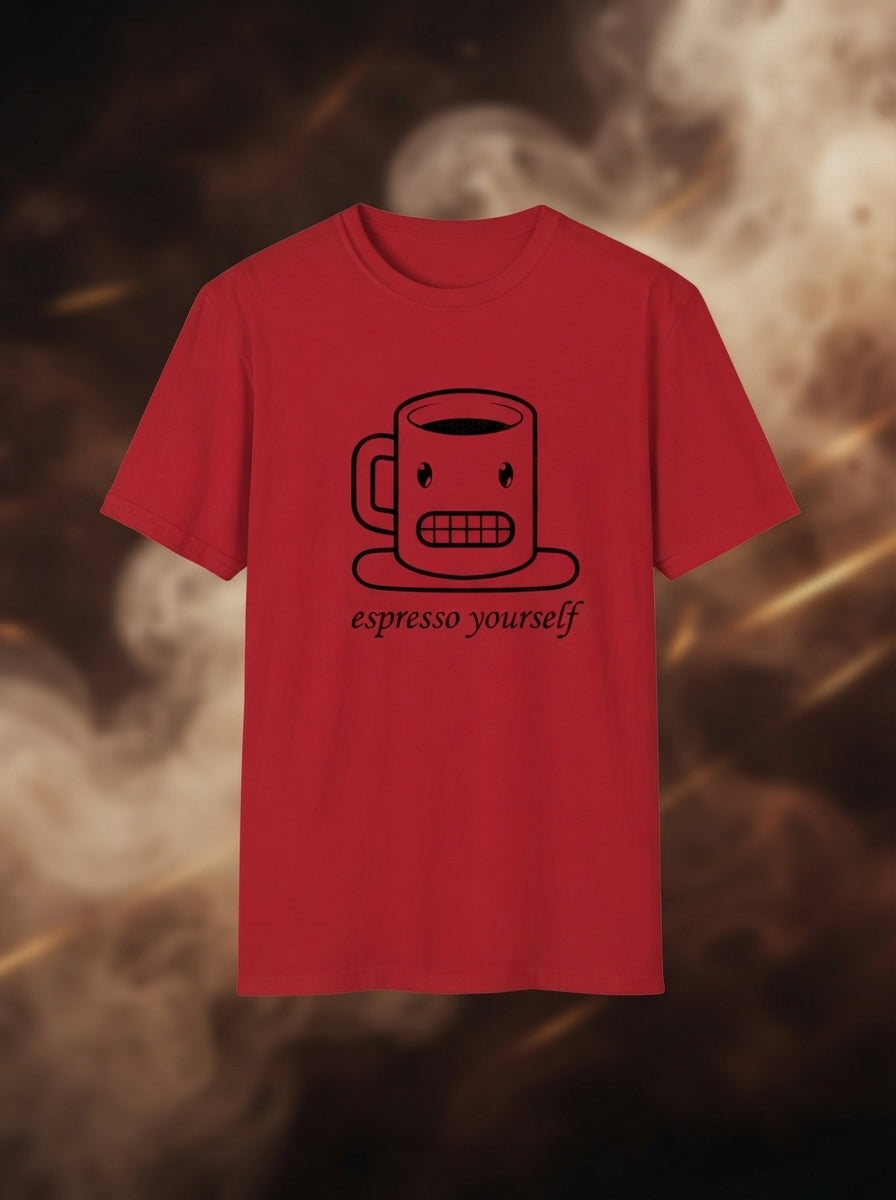 Espresso Yourself Graphic Printed Red Tshirt
