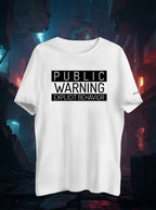 Explicit Graphic Printed White Tshirt