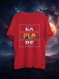 Explore Graphic Printed Red Tshirt