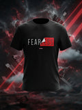 Fearless - Folded paper effect block printed Casual Black T Shirt