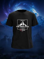 Himalayas - Styched in India Graphic T-Shirt Black Color