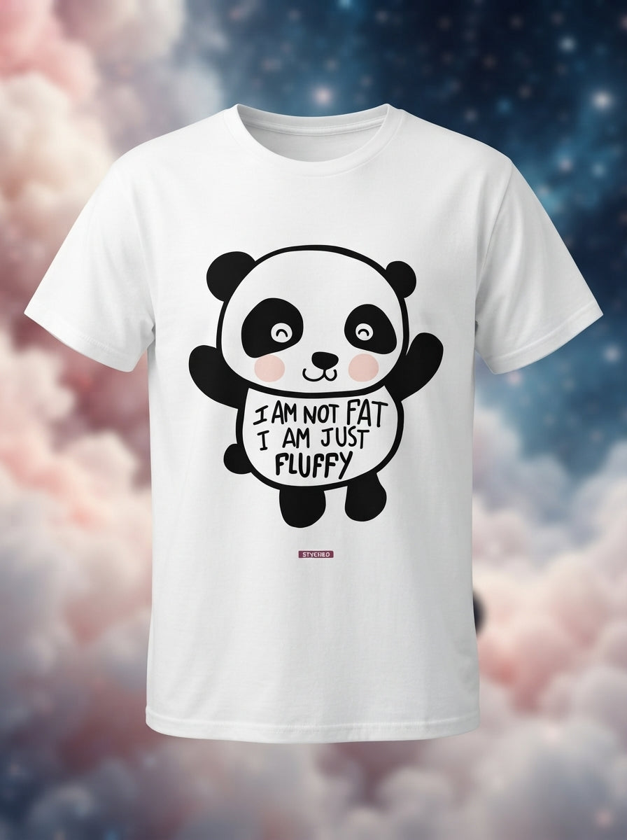 I am not Fat I am just a little Fluffy - Funny Casual White T-Shirt