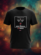 I love West Bengal - Styched in India Graphic T-Shirt Black Color