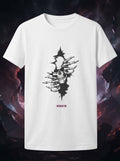 Illusion Print - Skull Tearing out White Casual Tshirt
