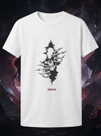 Illusion Print - Skull Tearing out White Casual Tshirt