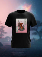 Japanese Tattoo Graphic Printed Black Tshirt