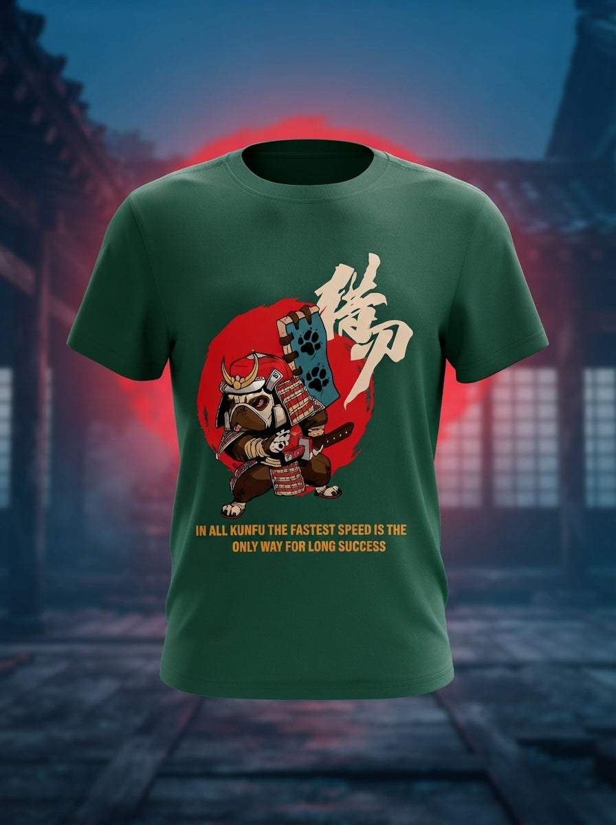 Kunfu Dog Green Tee