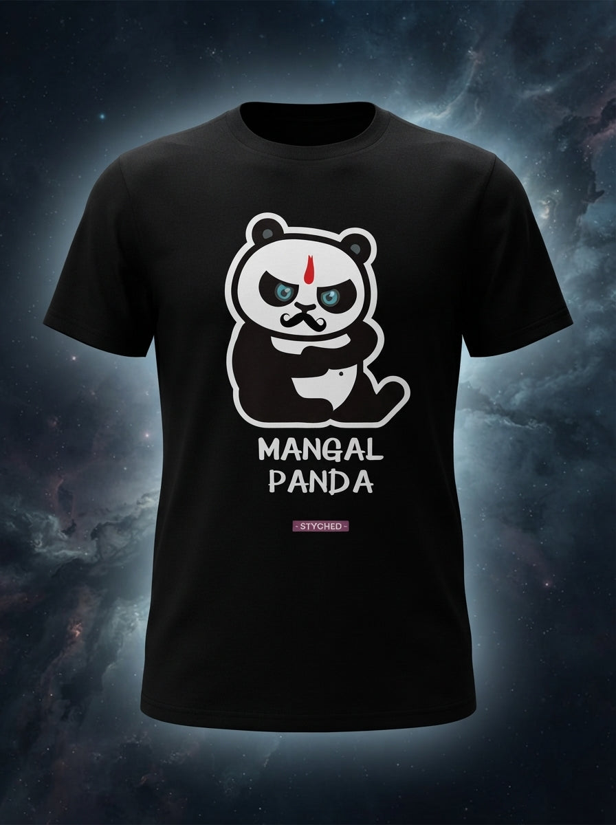 Mangal Panda Graphic T-Shirt Black Color