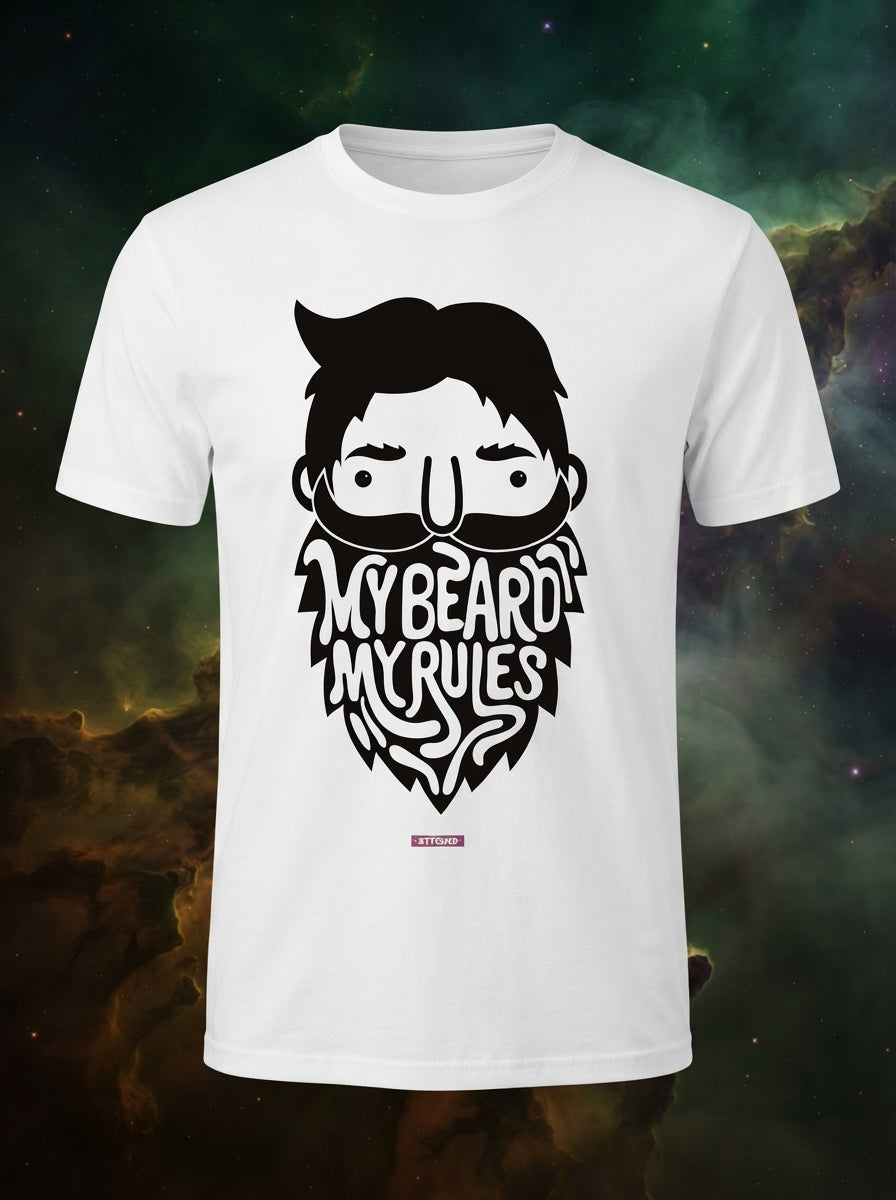My Beard My Rules - Graphic T-Shirt White Color