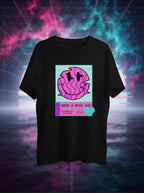 Nice Day Graphic Printed Black Tshirt