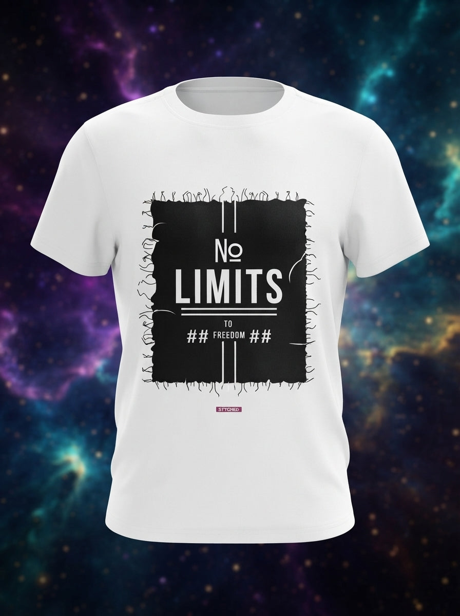 No Limits - Graphic T-Shirt White Color