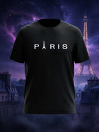 Paris Graphic Printed Black Tshirt
