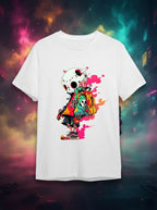 Pink Skull Graphic Printed White Tshirt