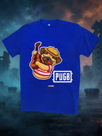Pugb following PubG style - Quirky Graphic T-Shirt Blue Color