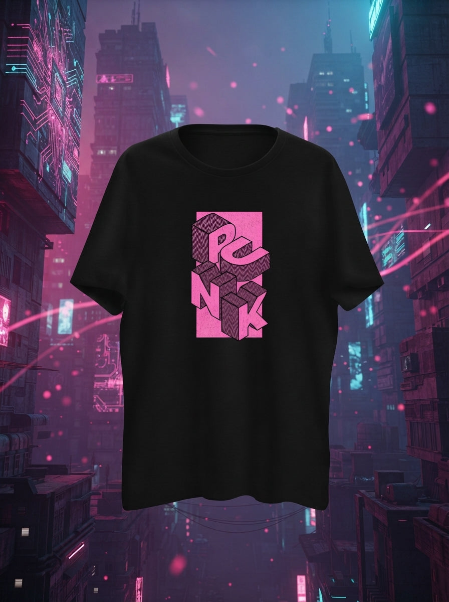 Punk Graphic Printed Black Tshirt