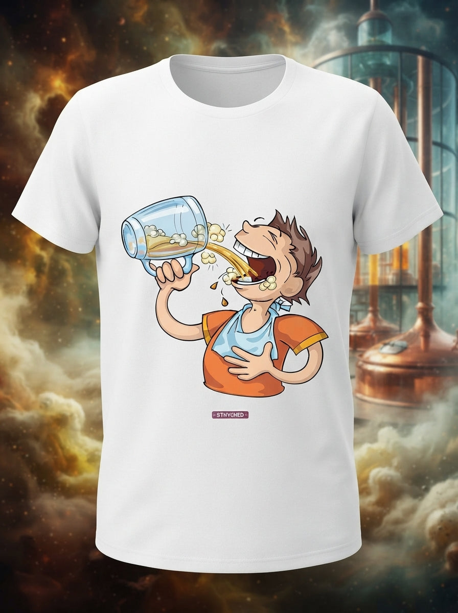 Quench your thirst with beer - Funny Graphic Printed Casual T Shirt