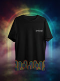 Rainbow Graphic Printed Black Tshirt