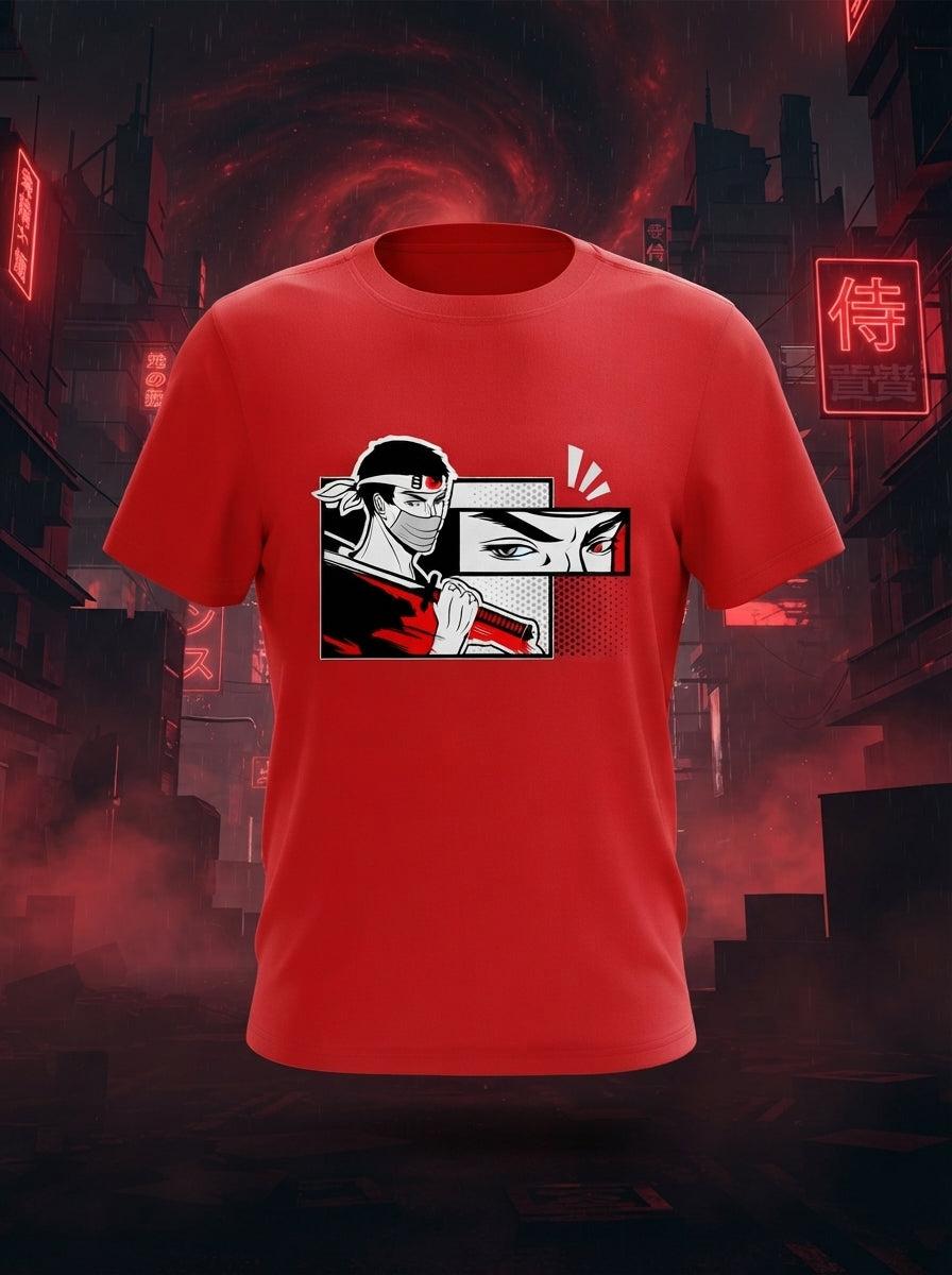 Red Eye Samurai Red Tee