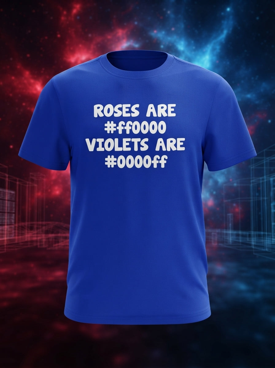 Roses are Red Violets are blue - Coders Developers Nerds casual Tee Blue