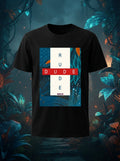 Rude Dude - Block printed Contemporary Casual TShirt Black