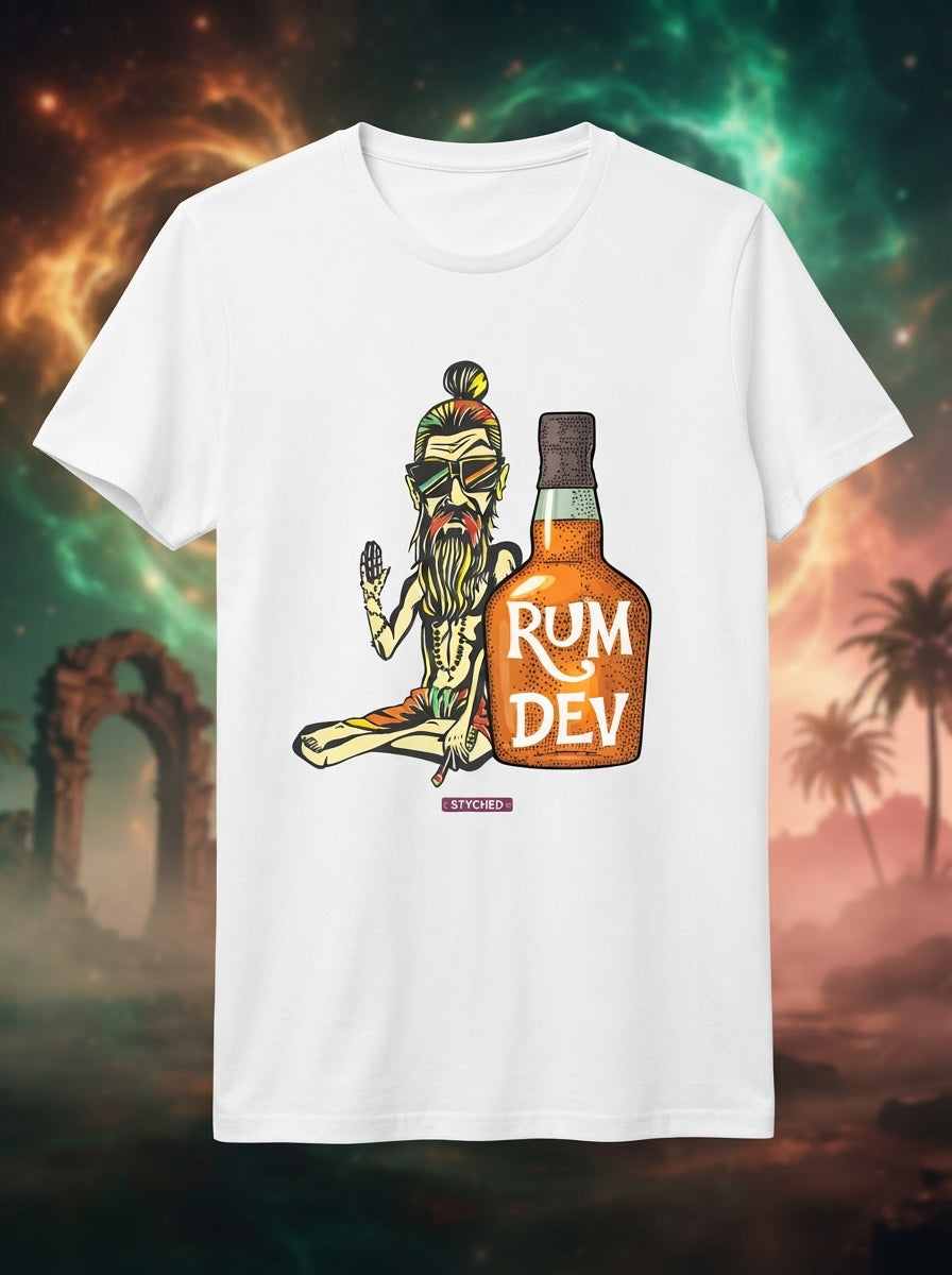 Rum Dev - Quirky Printed Casual T-Shirt