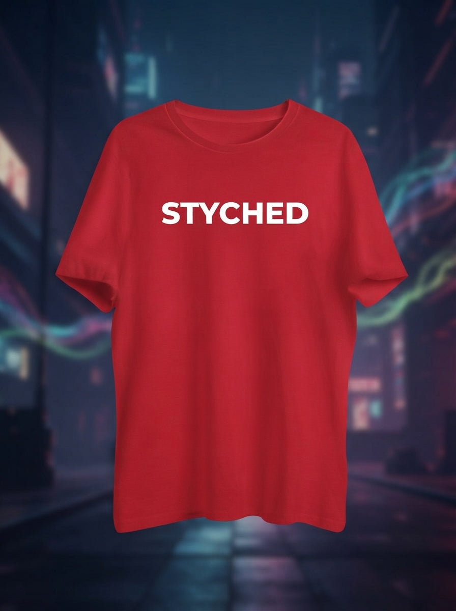 Styched Font Red Tshirt