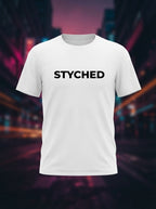 Styched Font White Tshirt