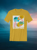 Surfing Graphic Yellow Tshirt
