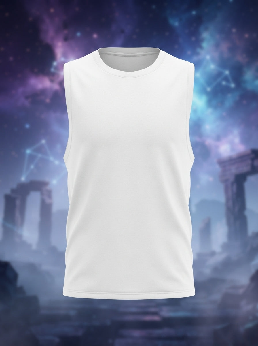 Sleeveless White Tshirt