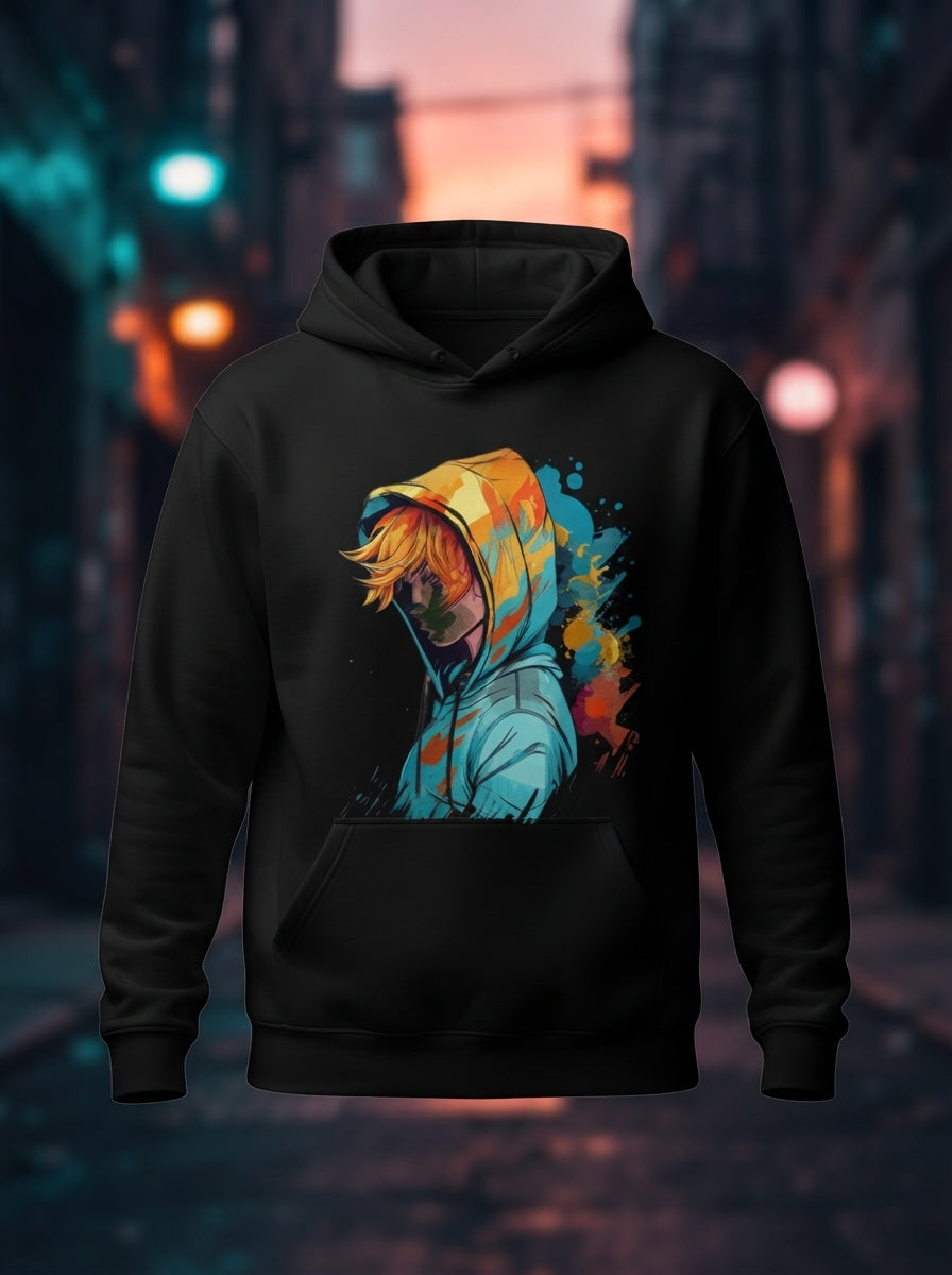Anime Boy Black Hoodie