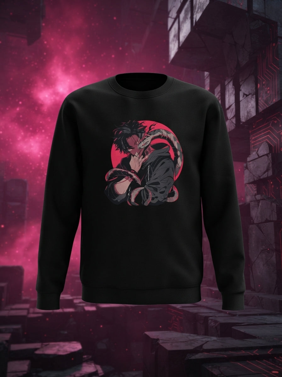 Snake Charmer Black Sweatshirt