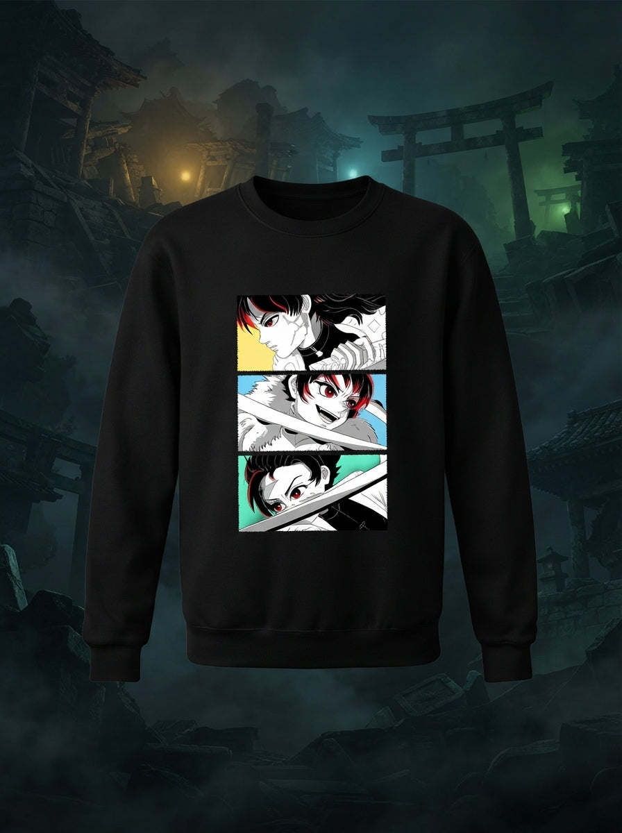 Anime Boys Black Sweatshirt