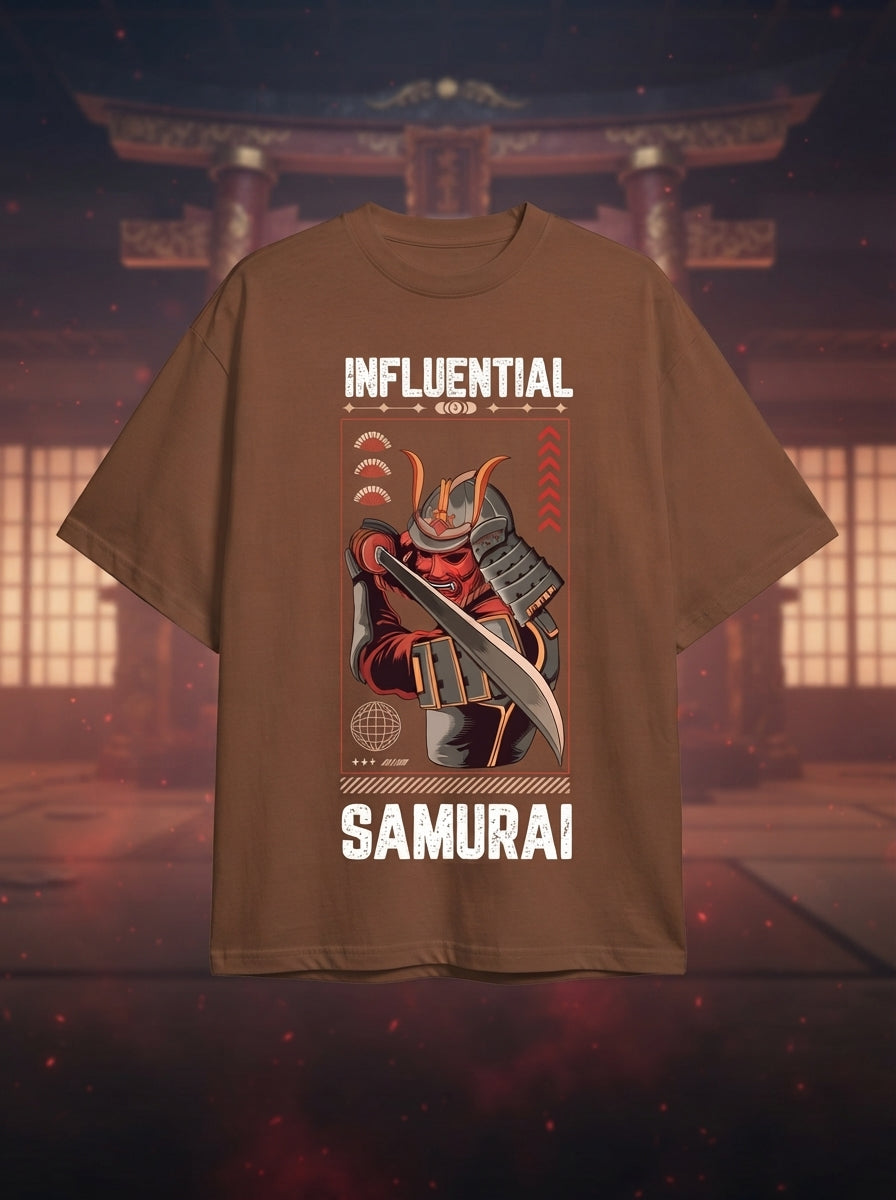 Influential Brown Oversized Tee