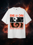 Demon Destroyer White Oversized Tee