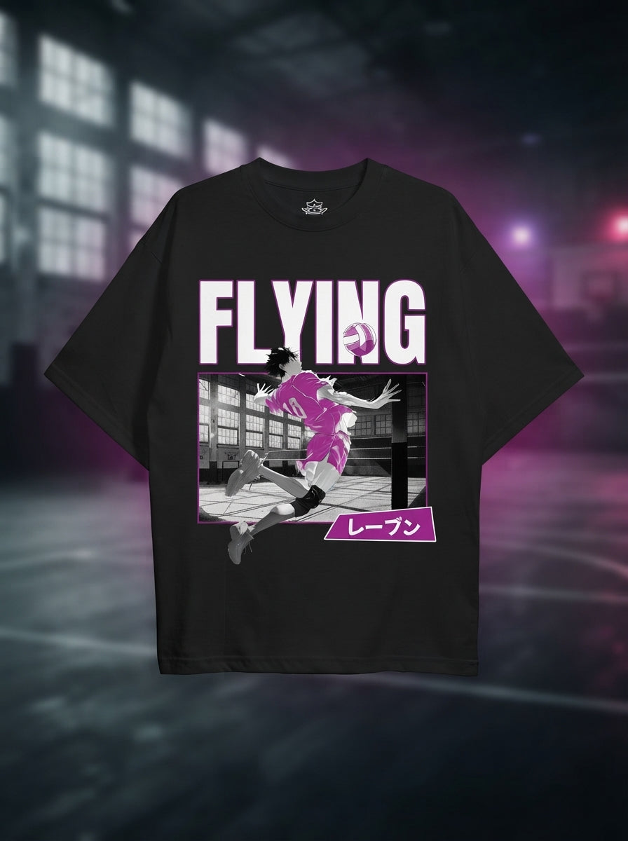 Flying Black Oversized Tee