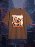 Revolution Brown Oversized Tee