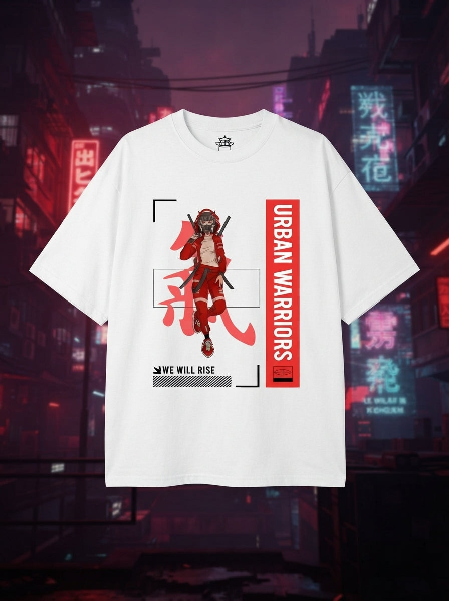 Urban Warriors White Oversized Tee