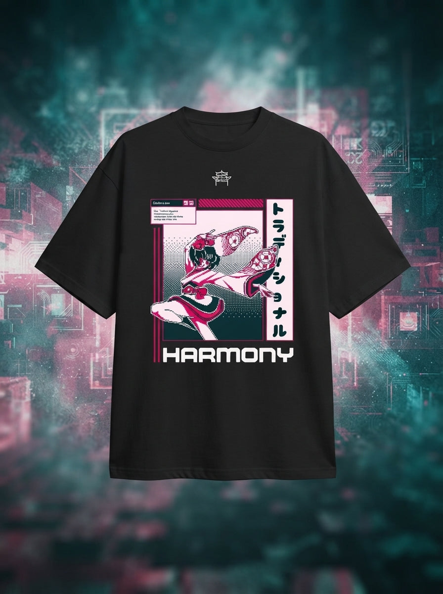 Harmony Black Oversized Tee