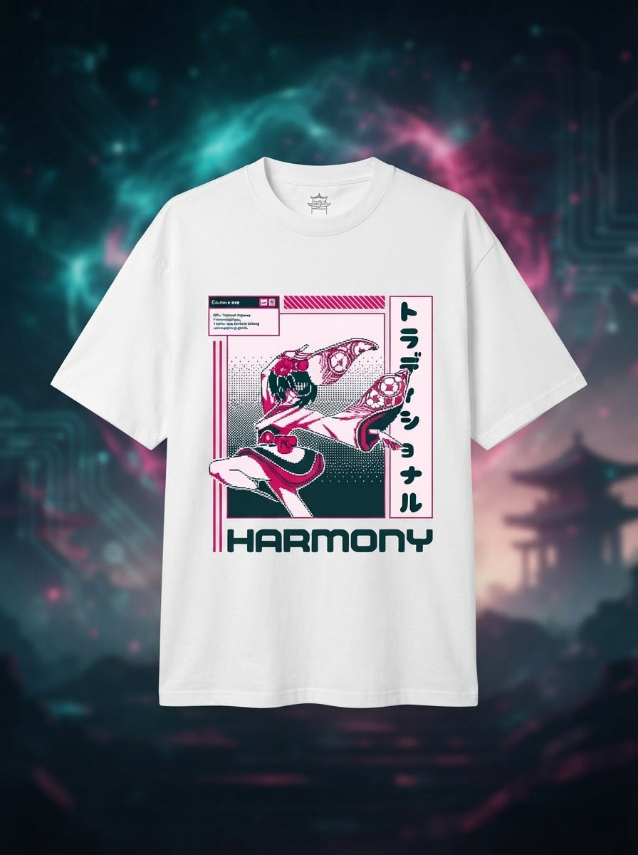 Harmony White Oversized Tee