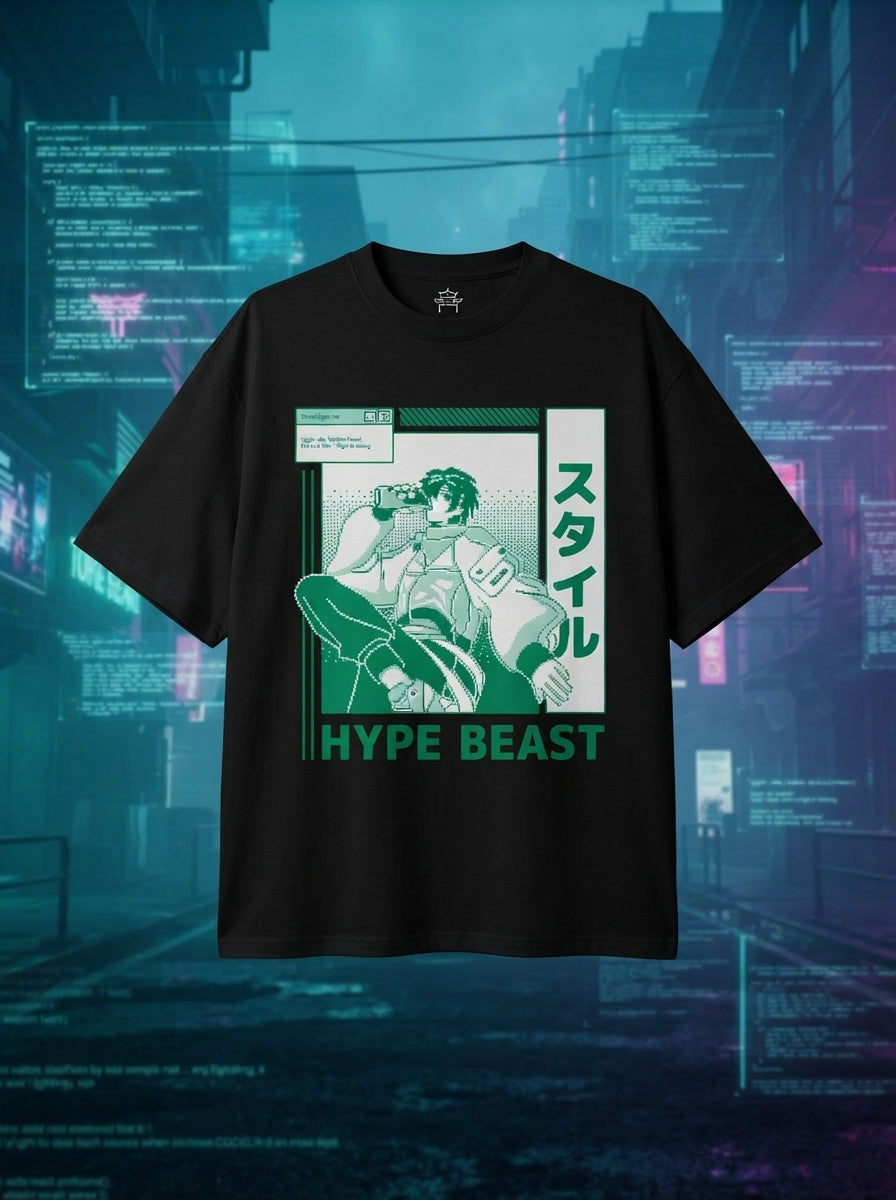 Hype Beast Black Oversized Tee