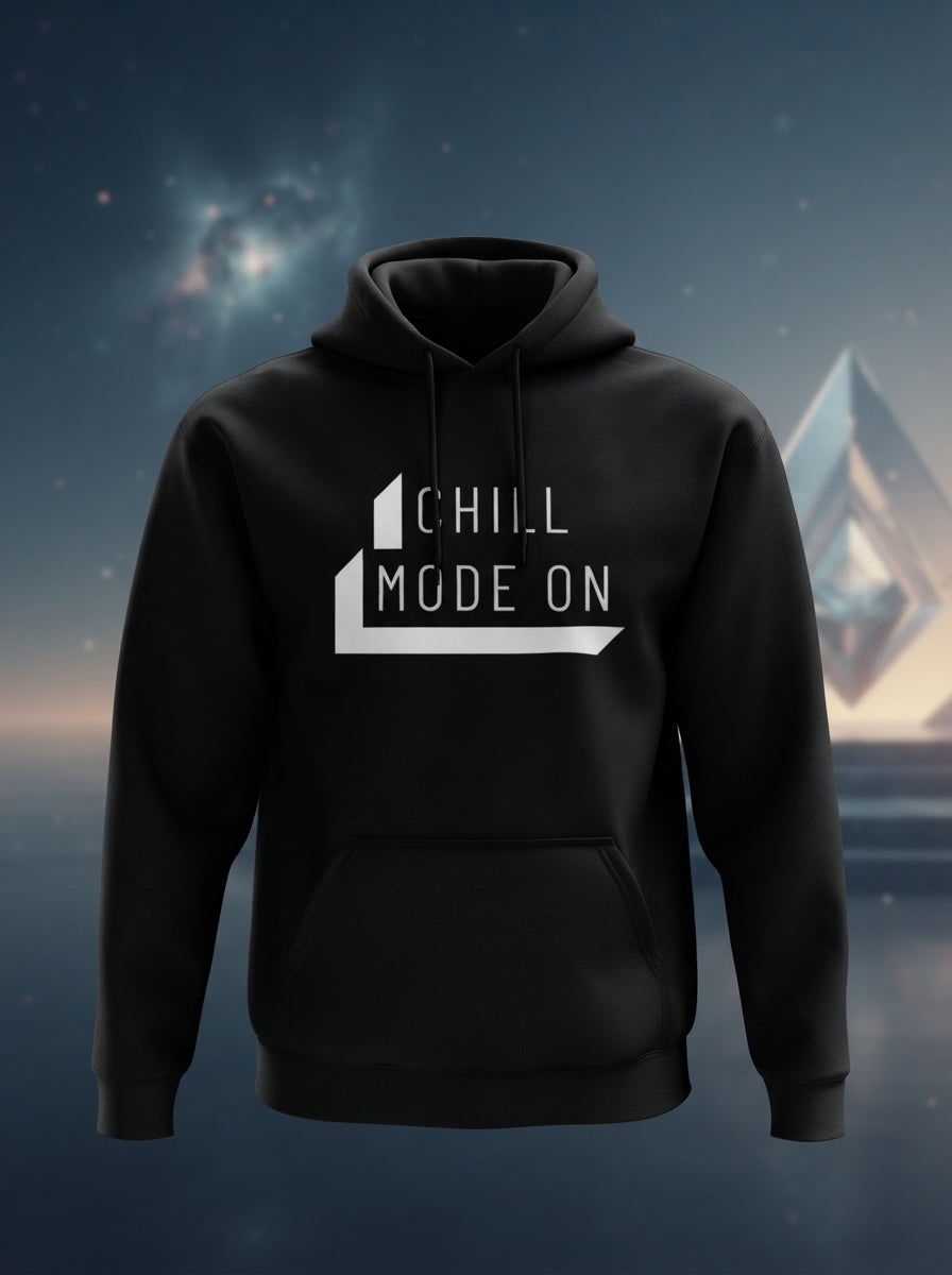 Chill Mode Premium Non Zipper Black Hoodie