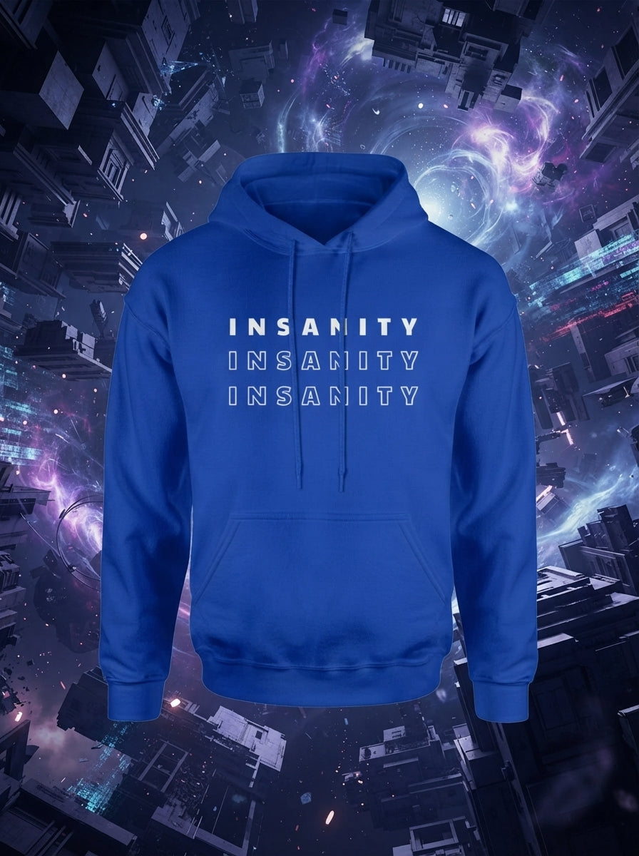 Insanity Premium Non Zipper Blue Hoodie
