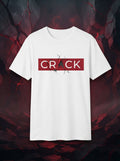 Crack Graphic Printed White Tshirt