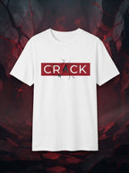 Crack Graphic Printed White Tshirt