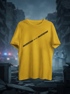 Crime Scene Graphic Printed Yellow Tshirt